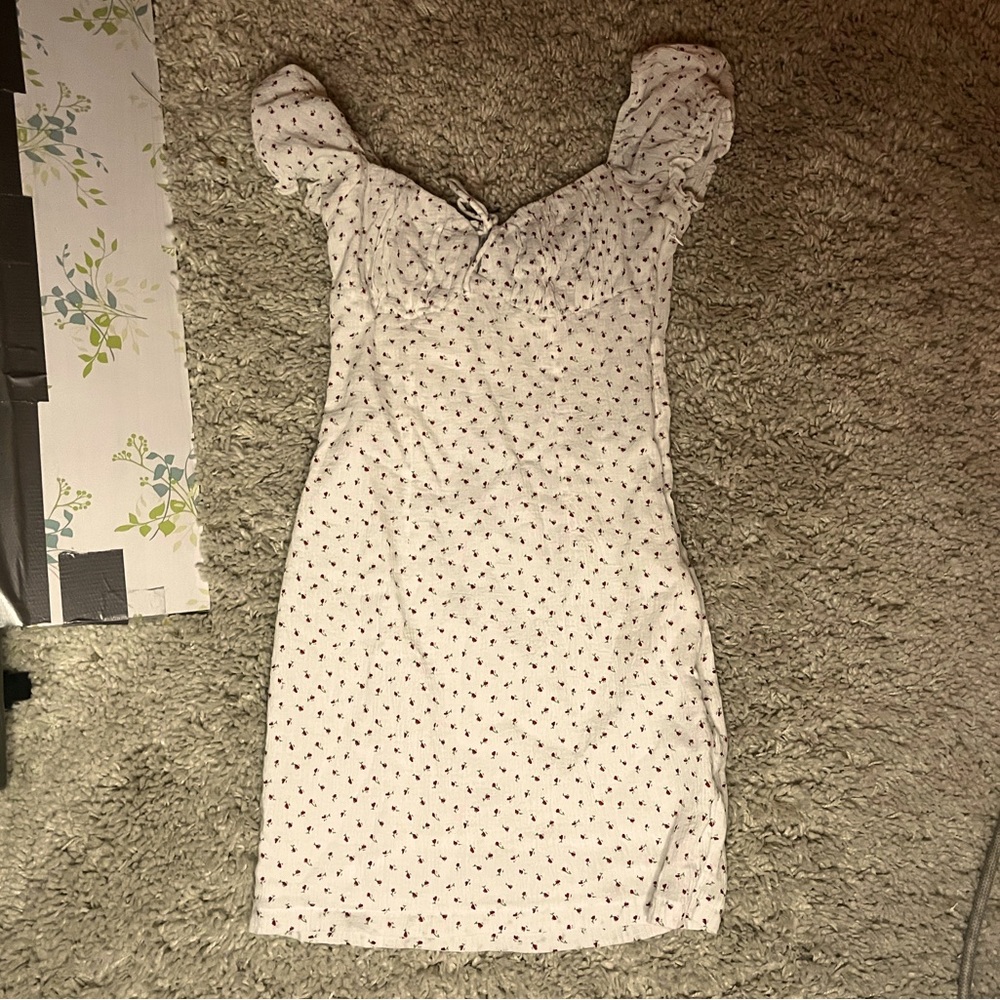Natalina mini dress white/red princess Polly
